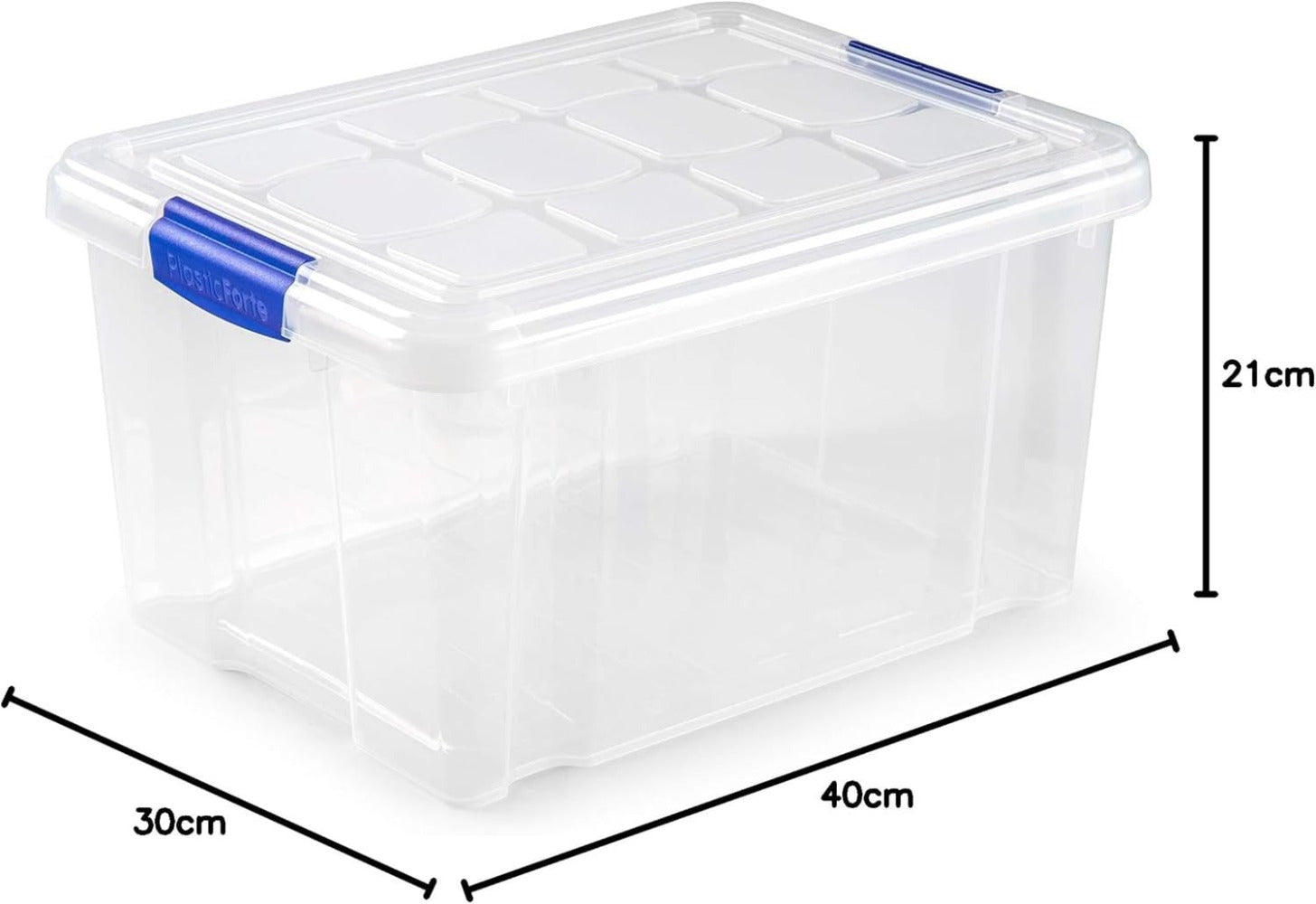 Caja Almacenamiento plástico para Guardar y Ordenar Juguetes, Libros, Documentos, Ropa, Mantas. Cierre Hermético, Gran Capacidad y Resistencia - Dekohome