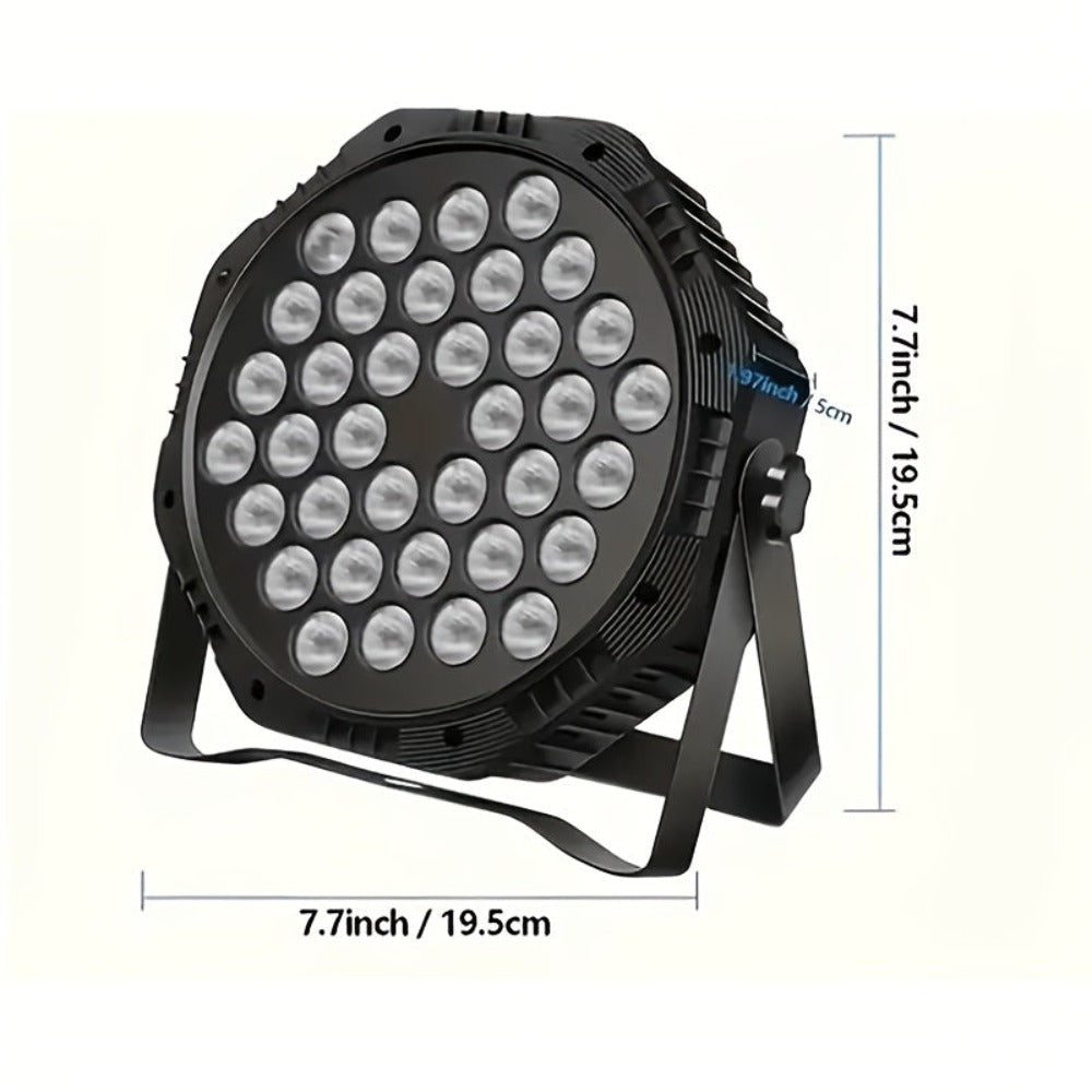 Foco de 1 Escenario, Luz Par Estilo USB, 36 Bolas de Luz, Luz Par LED RGB para Fiestas, Luz de Escenario LED, Luz Par Activada por Sonido que Cambia de Color, Luz Par para DJ, Eventos, Bodas, Fiestas de Baile, Actuaciones de Boda