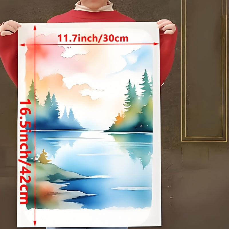 Papel de acuarela de 300 g, pulpa de textura medianamente rugosa, varios tamaños, teñido de halo uniforme, desarrollo de color completo, creación de pinturas de nivel de colección, especial para estudiantes de arte