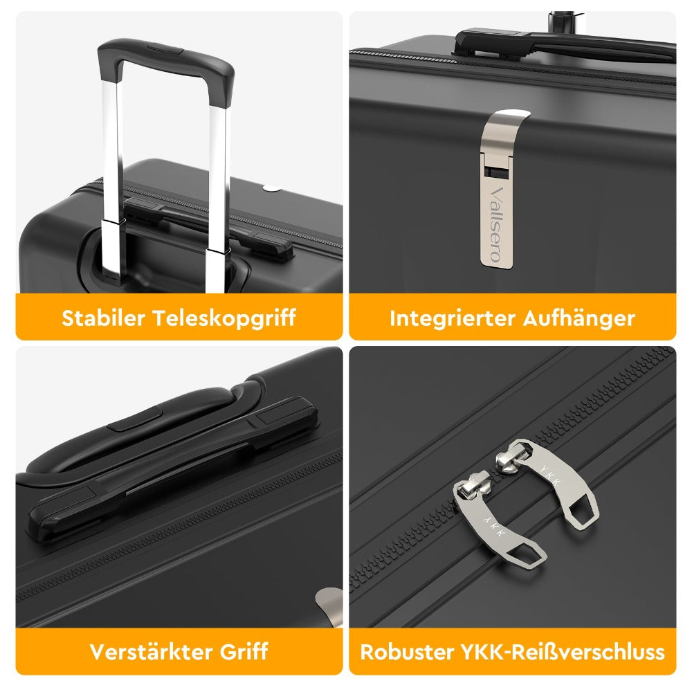 Juego de 5 piezas de equipaje, juego de viaje para trolley de negocios y viajes, cerradura TSA, ruedas de 360°