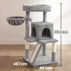 Rascador para gatos | Torre Pequeña para Gatos Feandrea - Diseño Multinivel con Perchas Ampliadas, Postes Rascadores, Rampas y Plataformas