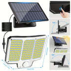 Luz solar exterior con sensor 2 piezas | Jardín patio garaje y seguridad