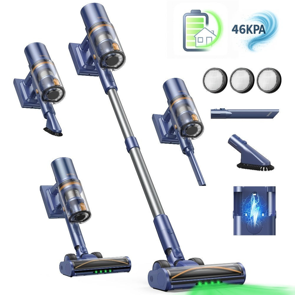 Laresar V11 Aspiradora Inalámbrica 650W/46Kpa 90Mins de Autonomía Aspiradoras de Mano con Base de Carga, Aspiradora Autónoma con Pantalla Táctil, Aspiradora 6 en 1 para Alfombras, Pisos Duros y Pelo de Mascotas