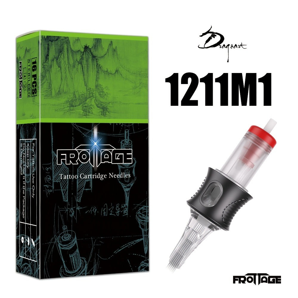 Juego de 16 agujas para tatuaje con agujas integradas, puntas de aguja, ensamblaje estable, ajuste fino, ideal tanto para artistas como para principiantes, cuerpo inodoro para suministros de tatuaje artístico