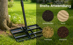 Rastrillo Nivelador de Césped Manual 76 X 25 Cm, Espátula para Césped de Jardín, Herramienta de Rastrillo de Arena Sin Esfuerzo con Mango de 229 Cm, Rastrillo para Jardín, Campo de Golf (Verde: 25*74.5*190cm; Plata: 35*75*190cm; Plata: 24.5*42.5*191cm Neg