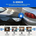 Cámara Dual 1080P, Dash Cam para Coche, Delantera e Interior, Cámara para Coche con Visión Nocturna IR, Grabación en Bucle, Cámara DVR para Coche de Gran Angular con Pantalla IPS de 8.03 cm, Cámara de Video Dual para Tablero de Coche. Tarjeta SD de 32GB O
