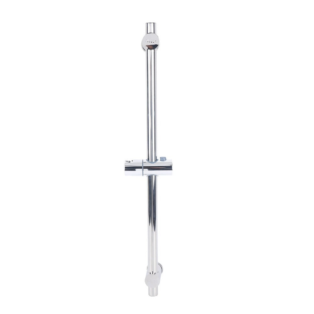 Barra de ducha sin clavos, barra de ducha de acero inoxidable, barra de ducha de 66 cm, barra de ducha de acero inoxidable de altura ajustable, barra de ducha moderna con soporte giratorio de 360° para cabezales de ducha para baños, duchas, hoteles, hogar