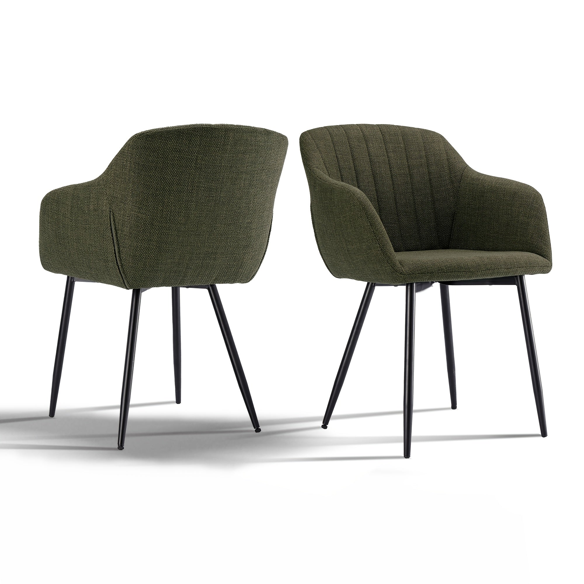 Sillas de comedor elegantes con reposabrazos y soporte lumbar para sala de estar, cocina y dormitorio, que ofrecen un alto confort - Disponibles en juegos de 2, 4 o 6