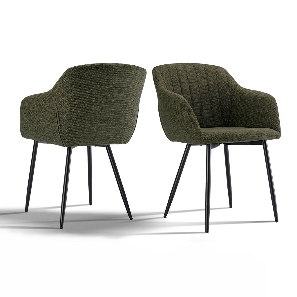 Sillas de comedor elegantes con reposabrazos y soporte lumbar para sala de estar, cocina y dormitorio, que ofrecen un alto confort - Disponibles en juegos de 2, 4 o 6