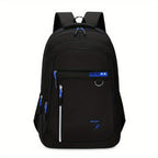 1 pieza de mochila de negocios Vanaheimr para estudiantes universitarios - Compartimento ligero para portátil, correas de hombro ajustables, forro de poliéster duradero, negro, perfecta para la escuela, el trabajo o el viaje, regalo ideal de cumpleaños, m