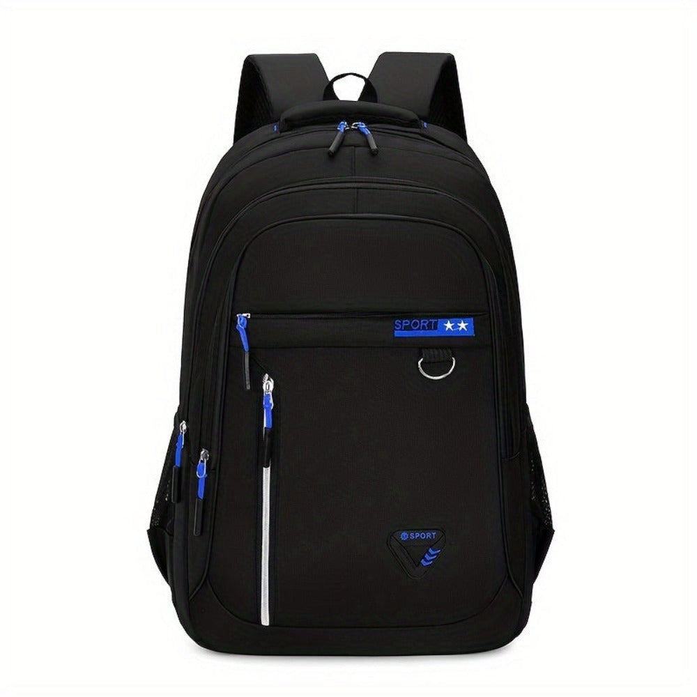 1 pieza de mochila de negocios Vanaheimr para estudiantes universitarios - Compartimento ligero para portátil, correas de hombro ajustables, forro de poliéster duradero, negro, perfecta para la escuela, el trabajo o el viaje, regalo ideal de cumpleaños, m