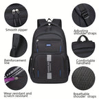 Mochila para hombre, multi-compartimento, gran capacidad, mochila de viaje de moda, bolsa para portátil, mochila escolar para ir al trabajo