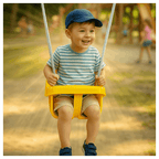 Colgacama tipo cubo para niños con cinturón de seguridad y cuerdas ajustables, asiento con respaldo alto y protección lateral, polipropileno duradero resistente a las condiciones climáticas y radiación UV, colgacama fácil de limpiar para el jardín, terraz