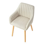 Juego de 2/4/6 sillas de comedor minimalistas con cómodo respaldo, reposabrazos y patas de madera