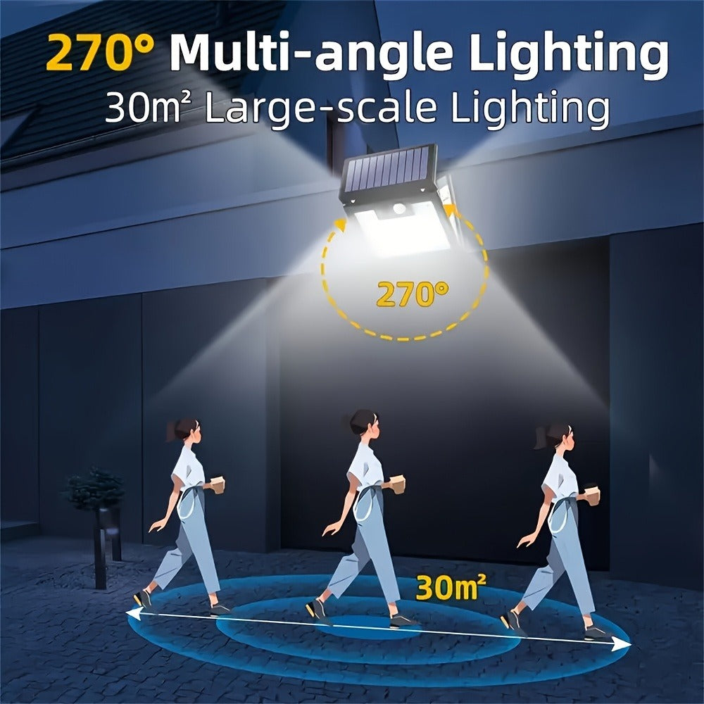 Luz solar exterior con sensor | Jardín patio garaje y seguridad