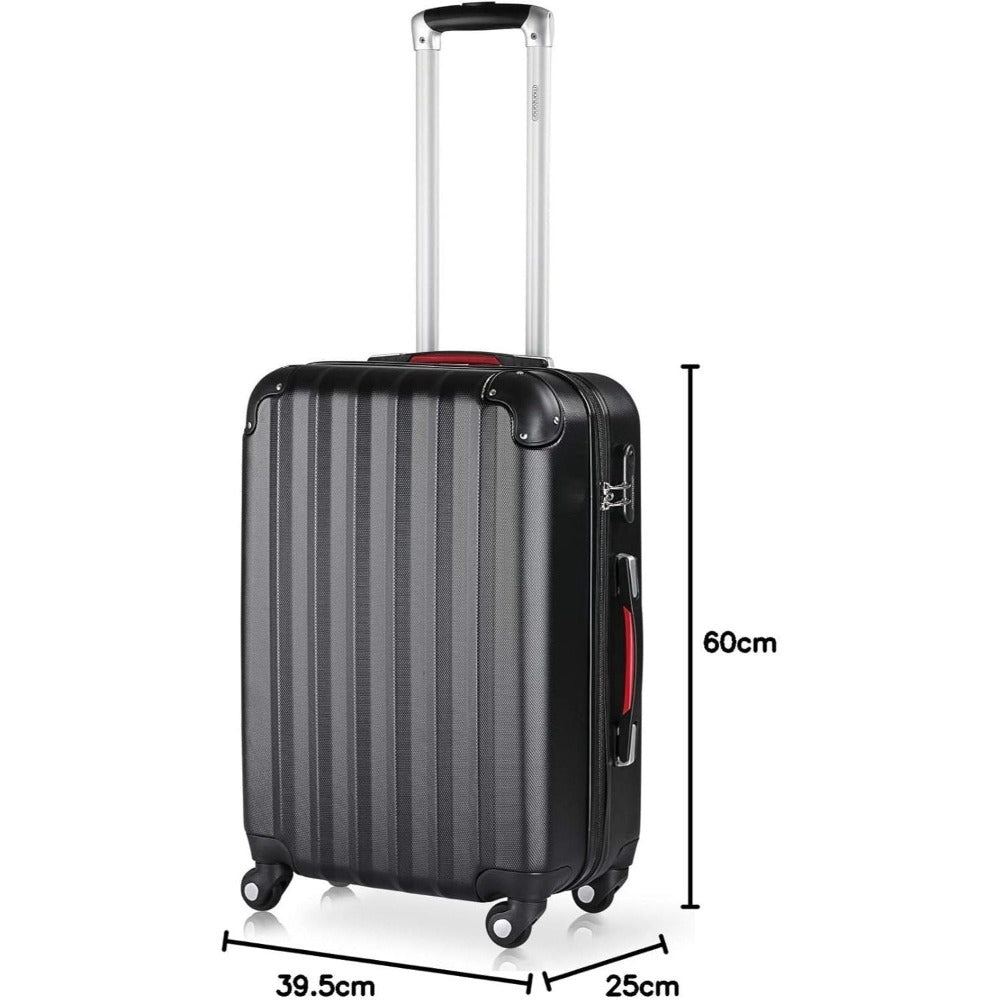 Monzana Maleta rígida Baseline L color Negro equipaje de viaje 62 L peso 2,8 Kg con ruedas 360° trolley 2 asas valija