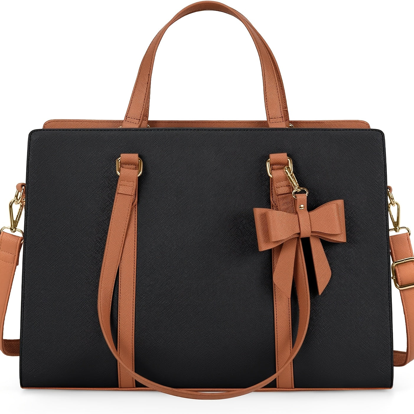 NEWHEY Bolso de Mano Mujer, Bolso Grande para Trabajo y Escuela, Bolso de Hombro de Cuero Sintético 39.62 cm, Estilo Contemporáneo