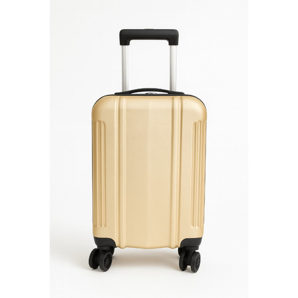 Maleta Avión Equipaje de Mano Viaje Cabina Trolley ABS Rígida 4 Ruedas Maleta de cabina rigida con asa telescopica 55x35x20CM