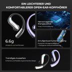 Auriculares Bluetooth | Auriculares inalámbricos de traducción con IA HTC NE23, compatibles con traducción en tiempo real entre 135 idiomas, con