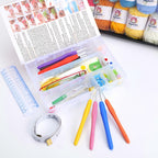 Kit de croché de 40/113 piezas con juego de hilos de 1828.8 metros surtidos para tejer y crochetear, juego de 73 accesorios de croché que incluye ganchillos ergonómicos, agujas de tejer y más, kit ideal para principiantes