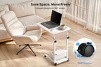 Escritorio Elevable de Altura Ajustable 68.58cm-83.82cm, Escritorio de Ordenador de 3 Niveles con Almacenamiento, Diseño Deslizante Debajo para Ahorrar Espacio, Robusto y Duradero, Fácil de Instalar, Mesa de Estudio Cómoda Ideal para Oficina en Casa, Sofá
