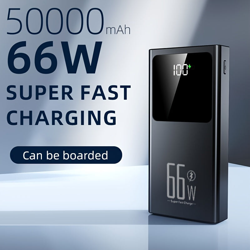 Batería externa | Batería Externa Portátil de 50000mAh, Carga Rápida Bidireccional, Batería de Respaldo de Energía de Emergencia para Exteriores