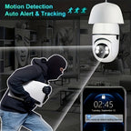 2pcs/4pcs Cámaras de Seguridad con Bombilla Controladas por la App Ease Life - Wifi Inalámbrico Interior Exterior (5Ghz), Vista de 360°, Casquillo E27, FHD 1080P, Visión Nocturna a Todo Color, Detección de Movimiento para la Seguridad del Hogar