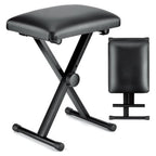 Juego de 1 taburete de hierro para piano electrónico, plegable, de altura ajustable, en forma de X, para una persona, silla para guitarra, taburete plegable de altura ajustable en forma de X para piano