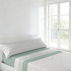 Juego de ropa de cama (Sábana ajustable, Cubrecama, Funda de almohada) | Juego de sábanas estampadas de 3 piezas | Primavera/Verano | Múltiples estilos | Tejido suave | 180cm - Múltiples tamaños disponibles