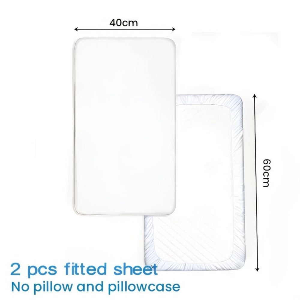Juego de 2 Sábanas Ajustables, Faldón de 30 cm, Hipoaergénicas, Transpirables, Adecuadas para Dormitorios, Residencias y Habitaciones de Invitados, Lavables a Máquina, Esquinas Elásticas, Adecuadas para Todas las Estaciones, Funda Nórdica No Incluida, Reg