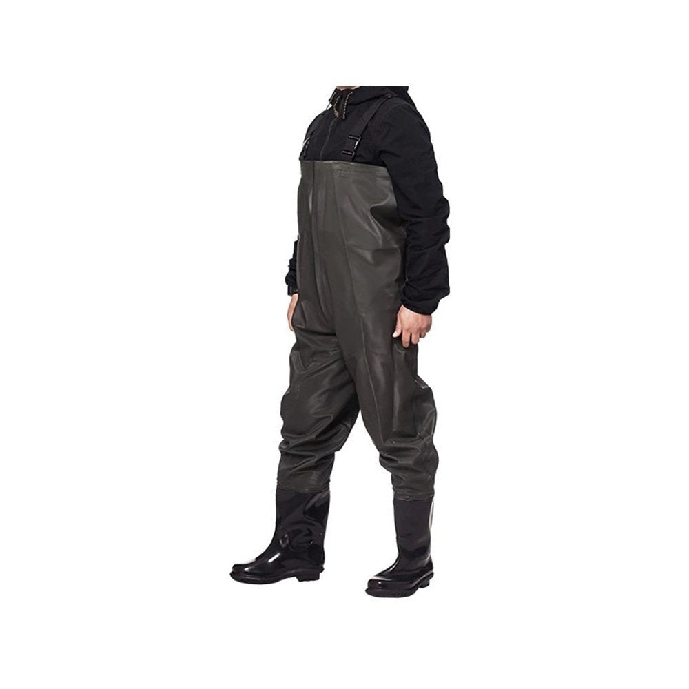 Botas de Vadeo Impermeables para Pesca, Botas de PVC Duraderas para Pesca y Trabajo en Agua, Vadeo con Correas Ajustables, Vadeo Protector con Suela Antideslizante, Alta Resistencia a Daños Mecánicos, Vadeo Profesional para Pesca y Nadar, Botas Cómodas pa