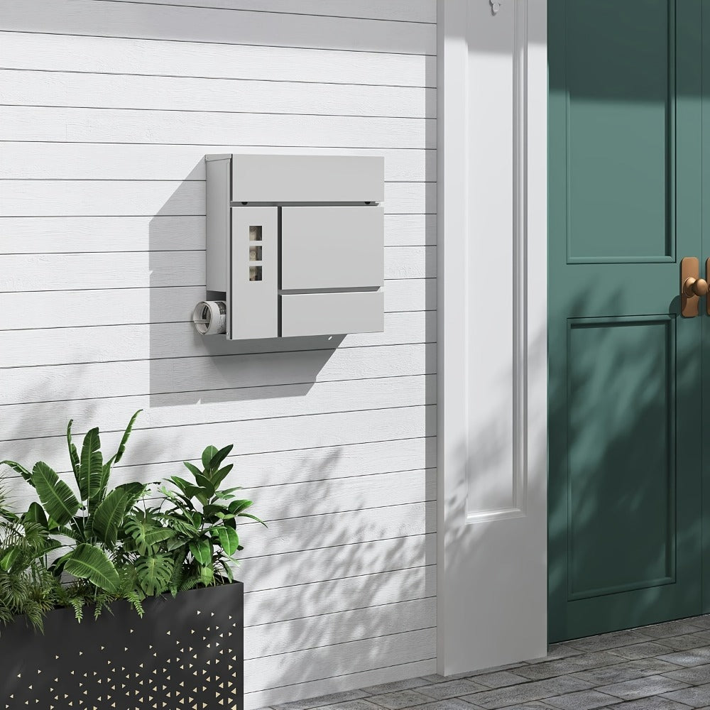 Buzón con cerradura y compartimento 1pc 10.5 cm | Entrada, correo y exterior
