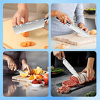 Juego de 5 piezas/Juego de 8 piezas [Caja de regalo + Sello de cintura], Juego de cuchillos de cocina, Cuchillo de chef, Cuchillo para rebanar, Corte de carne y pescado, Un juego puede preparar una variedad de ingredientes, Cocina casera, Hoteles, Restaur