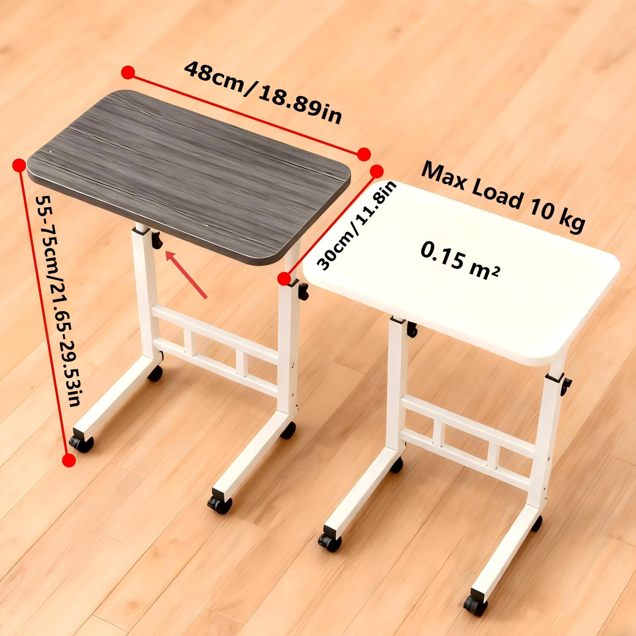 Mesa auxiliar para salón y dormitorio | 20 cm y 2 colores y ajustable