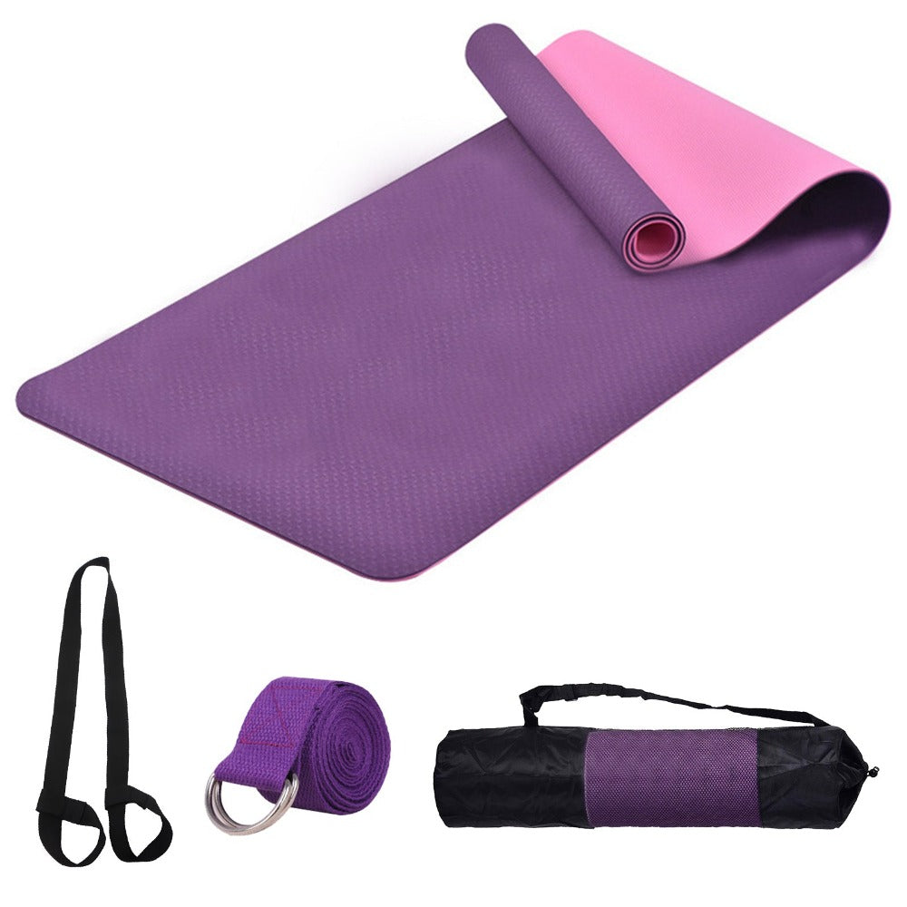 Esterilla Yoga Antideslizante 6mm Alfombrilla de Yoga Esterilla Deporte Yoga Mat para Yoga Fitness 183x61cm