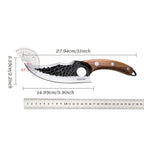 Machete deshuesador multifuncional de 27.94 cm con agujero, hoja afilada, acero inoxidable, mango cómodo, apto para cocina, exteriores, pesca, barbacoa, puede cortar carne, pescado, verduras, frutas, deshuesar