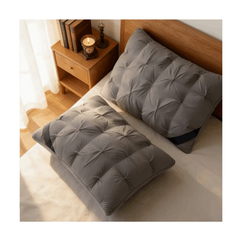 1/2 Piezas de Almohadas de Soporte para el Cuello para un Sueño Relajante, Suaves y Cómodas,Almohada Alta 900g Núcleo de Almohada para Dormir, Absorbe la Humedad y es Transpirable, Adecuadas para Dormitorio, Sala de Estar, Decoración del Hogar