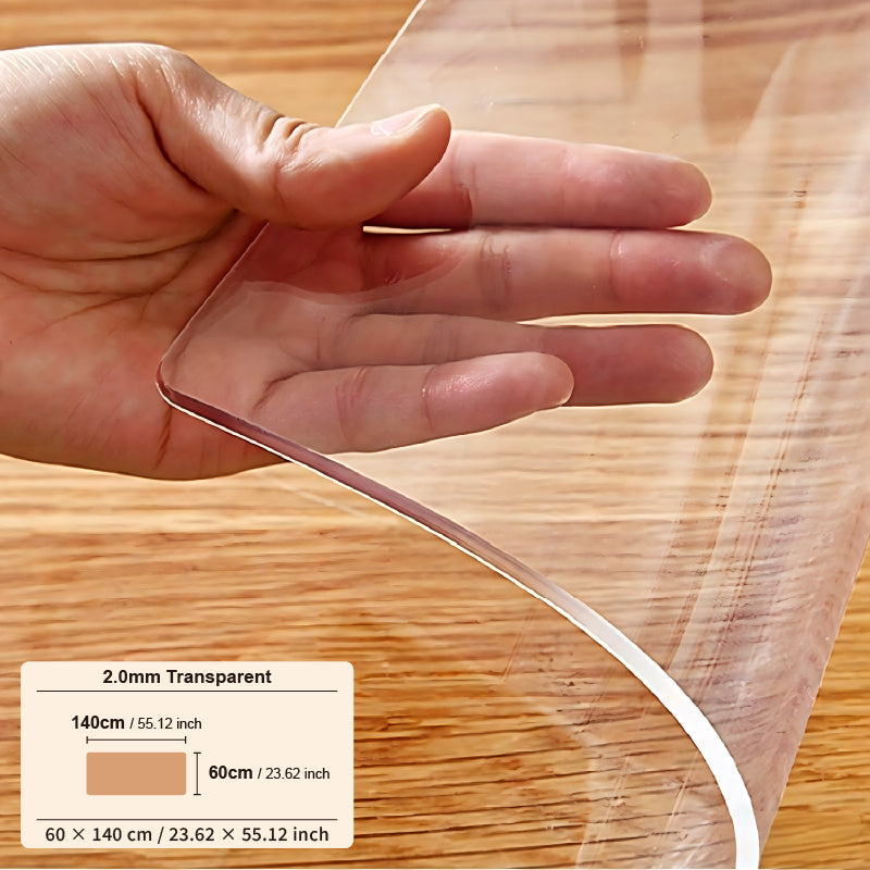Funda Protectora Transparente para Escritorio, Cubierta de Plástico de 2.0 mm de Grosor, Cubierta Protectora Transparente de PVC para Escritorio, Alfombrilla de Escritorio y Alfombrilla para Escritorio de Escritura, Adecuada para Escritorios de Escritorio