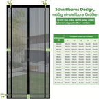 Mosquitera magnética para puerta o ventana 10cm | Balcón, patio y ventilación del hogar