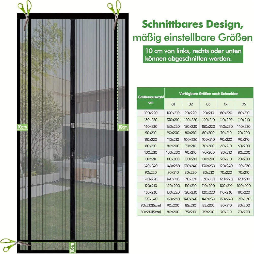 Mosquitera magnética para puerta o ventana 10cm | Balcón, patio y ventilación del hogar