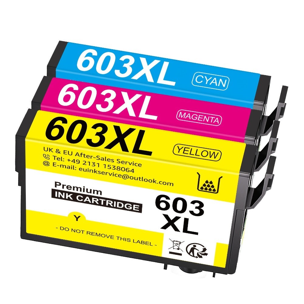 Cartuchos de tinta compatibles 603XL para varios modelos Epson Expression Home y Workforce, disponibles en paquetes de 1 a 10