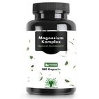 Cápsulas de Complejo de Magnesio – 180 Cápsulas Veganas – 400 mg de Magnesio Elemental por Porción Diaria – Citrato de Magnesio,Óxido, Bisglicinato y Malato