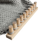 Telar de Tejido Grueso Adecuado para Manualidades DIY - Telar Manual con Marco de Madera, Grande para Mantas, Grueso para Mantas y Colgantes de Pared