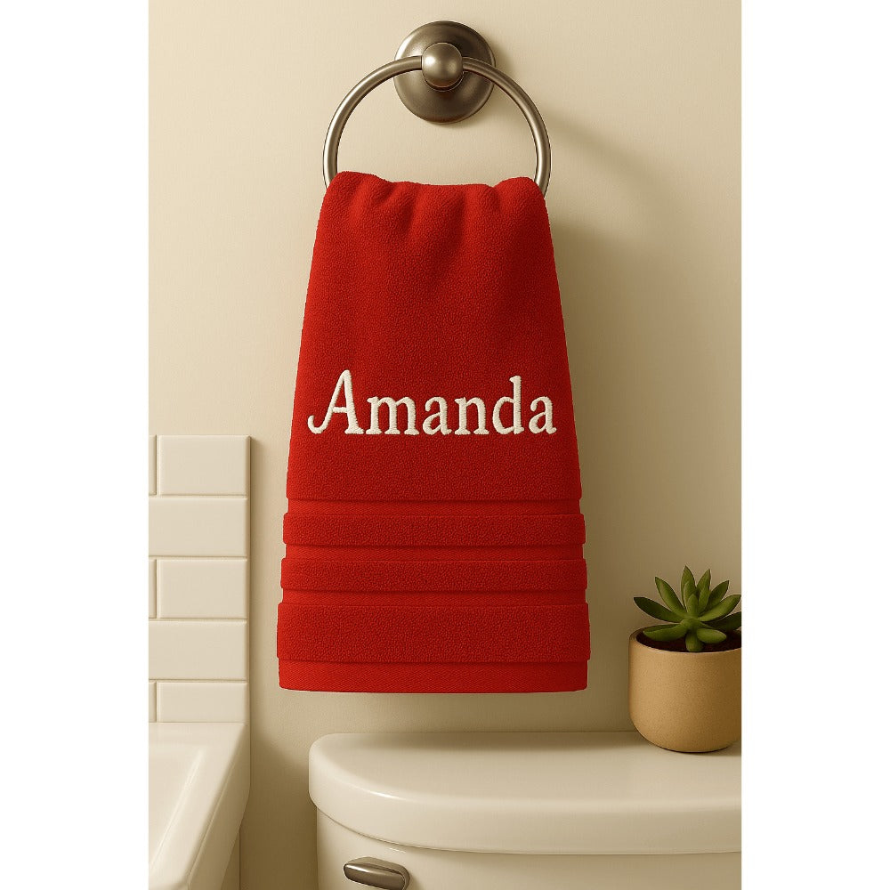Toalla de baño personalizada con nombre, hermosamente bordado, toalla personalizada con nombre, toalla de baño
