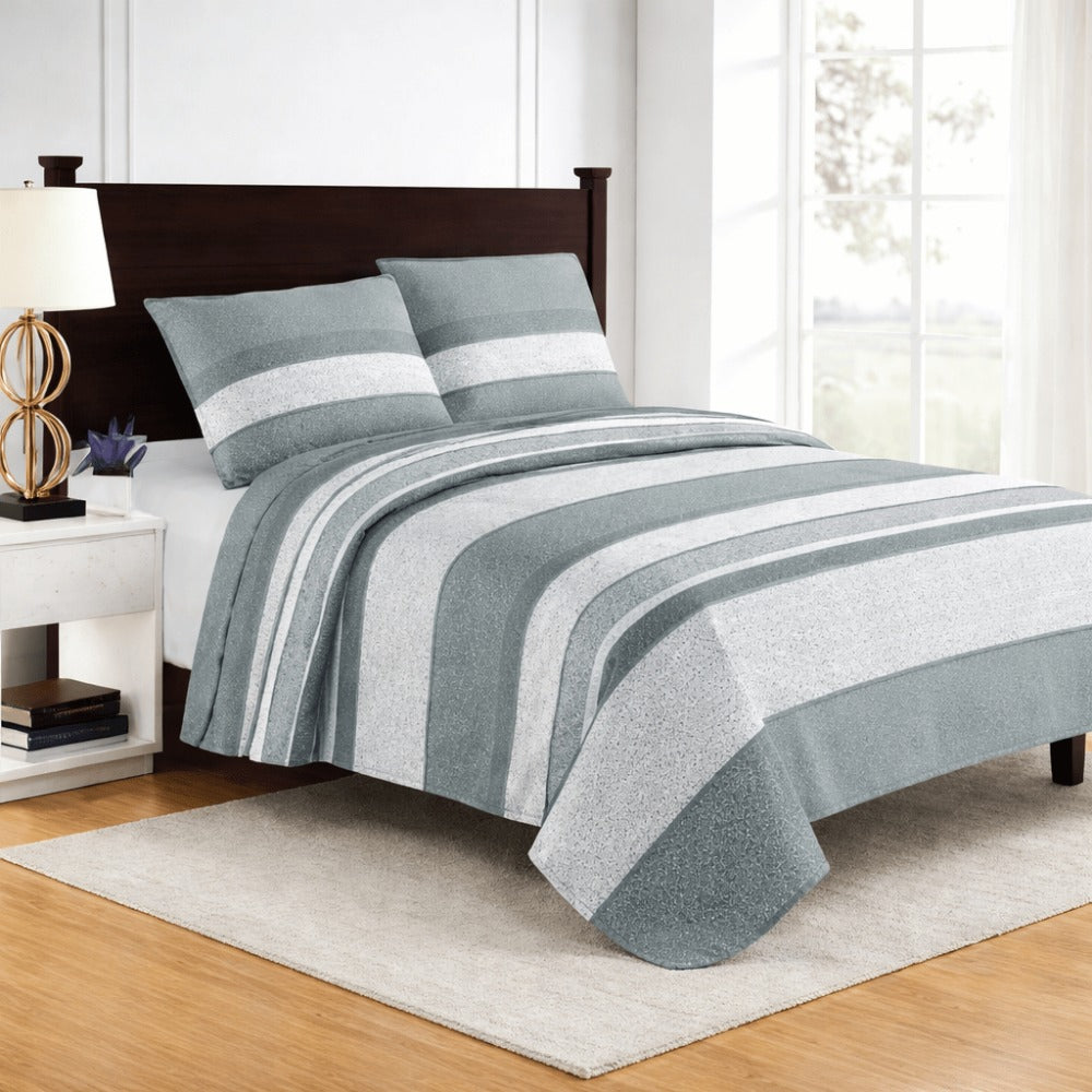 Colcha Bouti Verano Estampada Reversible – Microfibra Suave y Duradera, Antiárrugas, Secado Rápido, Ligera para Cama Individual 90 y Doble – Sin Fundas de Almohada