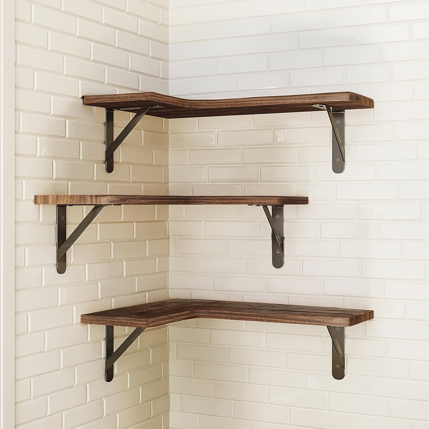 3 piezas/5 piezas de estantes flotantes, estantes de pared con soporte de acero reforzado, una sola capa que puede soportar 18 kg, fácil de instalar, estante colgante adecuado para cocina/baño/sala de estar/dormitorio