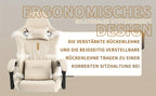 Silla de Juego y Oficina, Silla de Computadora con Reposapiés, Reposacabezas y Soporte Lumbar, Silla Ergonómica, Silla Giratoria y Ajustable en Altura, Opciones en Gris, Beige, , Marrón y Verde