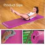 Esterilla de Yoga y Pilates 10mm Mat Antideslizante Con Correa y Bolsa de Transporte 183mm x 61mm Colchoneta Gruesa y Plegable Hombre/Mujer - Gimnasia, Fitness y Ejercicios - Gimnasio en Casa