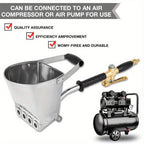 Pistola de Cemento Profesional de Alta Calidad con 4 Agujeros, Pistola de Mortero para Uso Doméstico, Pulverizador de Yeso con Depósito Extra Grande, Herramienta para Pintar Paredes y Techos de Casas