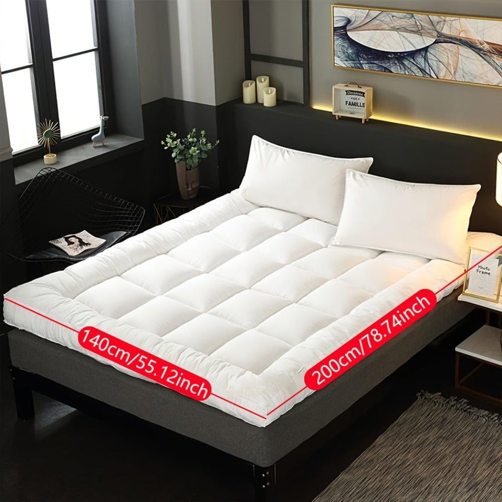 Colchón Topper de Lujo Suave y Transpirable en Color Sólido - Fácil Limpieza, Lavable a Máquina para Cuidado Simple, Ropa de Dormir Mullida Todo el Año IdealparaDormitorio, Residencia Universitaria, Habitación de Invitados, Apartamento, Regalo Navideño o